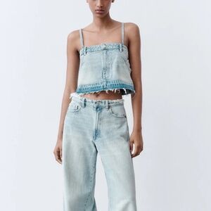 ZARA Denim crop top